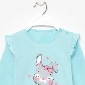 

Джемпер для девочки, цвет мятный/зайчик, рост 86 см
