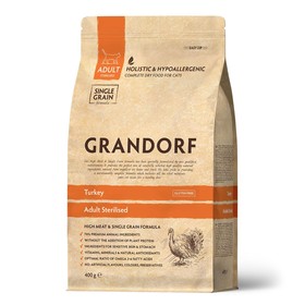 

Сухой корм Grandorf для стерилизованных кошек, индейка, низкозерновой, 400 г