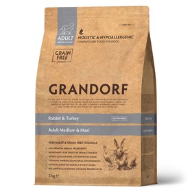

Сухой корм Grandorf для взрослых собак. кролик/индейка. низкозерновой, 3 кг