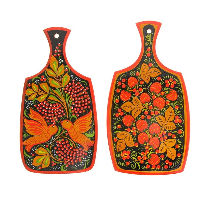 Доска разделочная «Хохлома», микс