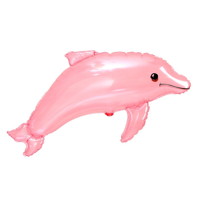 Шар фольгированный 34 «Милый дельфин», цвет розовый шар фольгированный 14 дельфин цвет розовый