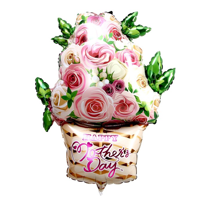 Шар фольгированный 39 «Букет для мамы» фольгированный шар букет цветов 1 шт