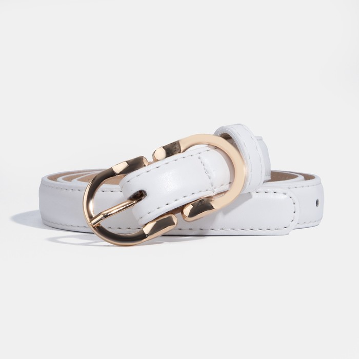 

Ремень женский, ширина 1,8 см, пряжка металл, цвет белый