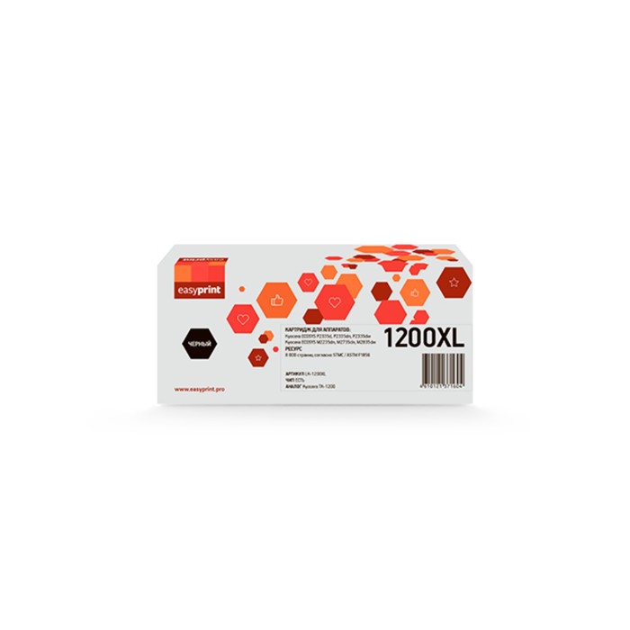 

Лазерный картридж EasyPrint LK-1200XL (P2335d/P2335dn/P2335dw), для Kyocera,с чипом, чёрный 945866