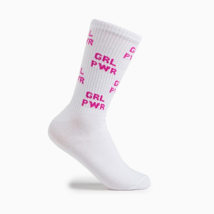 

Носки GRL PWR, цвет белый, размер 23-25 (37-40)