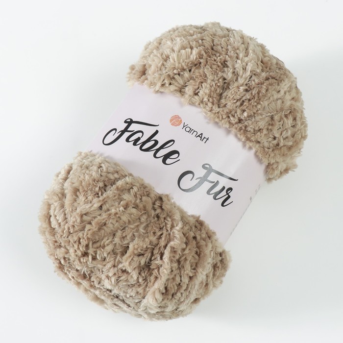

Пряжа "Fable Fur" 100% микрополиэстер 100м/100гр (968 св.бежевый)