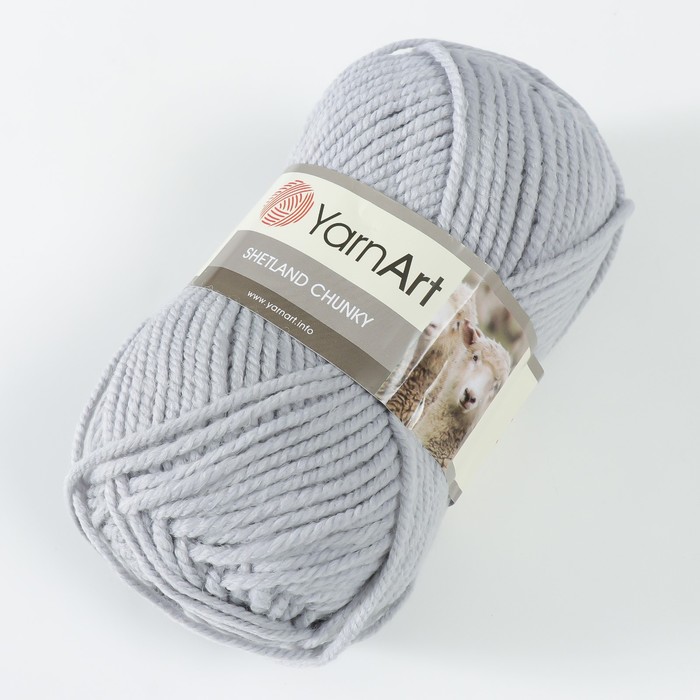 

Пряжа "Shetland Chunky" 50% акрил, 50% шерсть 150м/100гр (629 серый)