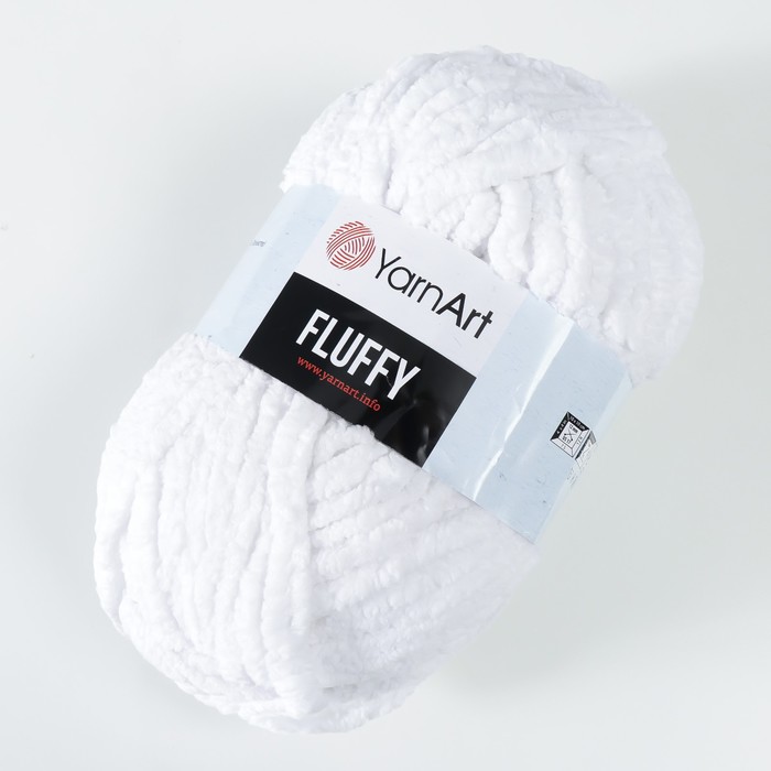 

Пряжа "Fluffy" 100% микрополиэстер 70м/150гр (710 белый)