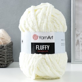 Пряжа "Fluffy" 100% микрополиэстер 70м/150гр (711 молочный)