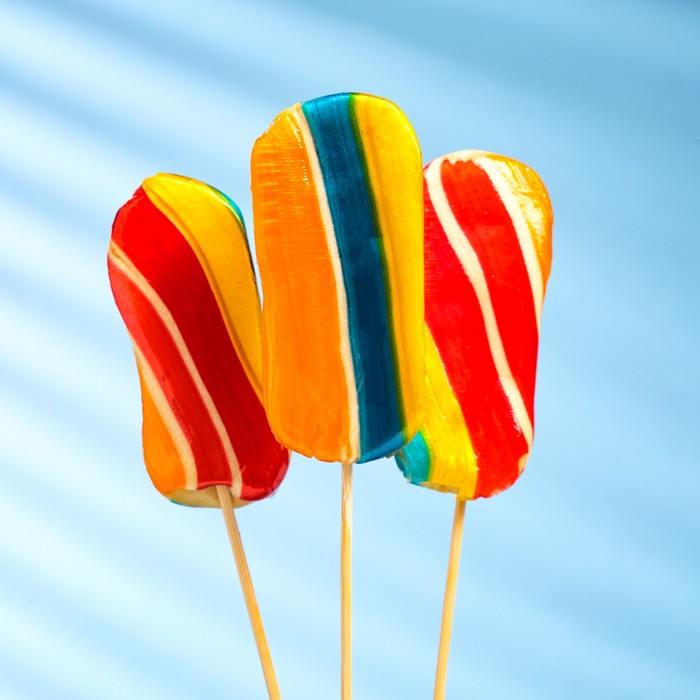 фото Карамель на палочке лоли-бом мороженое с фруктовым вкусом, 20 г холодок