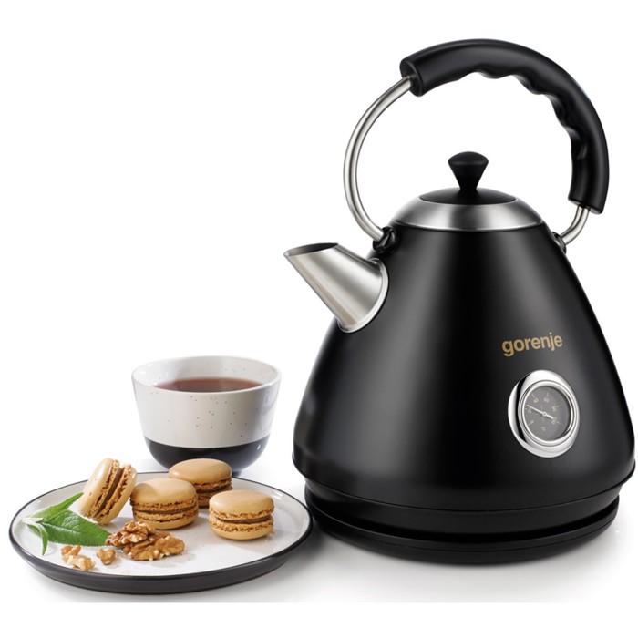 

Чайник Gorenje K17CLBK, металл/пластик, 1.7 л, 2200 Вт, чёрный