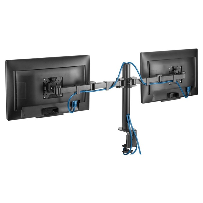 

Кронштейн для монитора Hama FM 2 Arms 118494, до 15 кг, 13-35", настольный, поворот наклон, чёрный