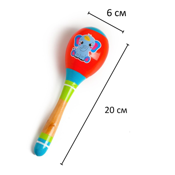 маракас ёж 20 × 6 см 1 шт Маракас «Слонёнок» 20 × 6 см