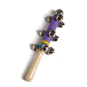 Игрушка с бубенцами "Яркая  мелодия", цвет фиолетовый, 19 × 5 см.