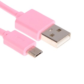 Кабель OXION DCC030, microUSB - USB, зарядка + передача данных, 1 м, розовый Ош