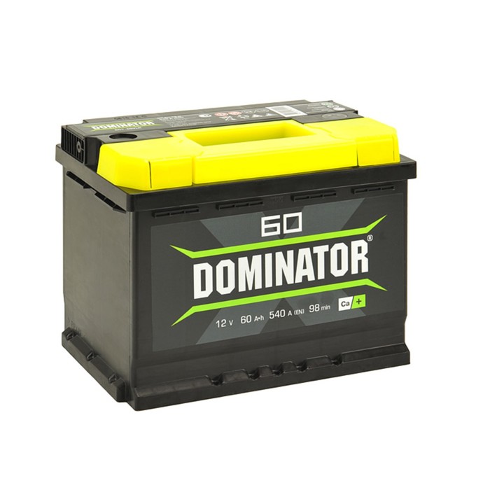 Аккумулятор Dominator 60 А/ч, 600 А, 242х175х190, обратная полярность аккумулятор высокой мощности для электровелосипеда 72 в 12 а ч 15 а ч 20 а ч 25 а ч 30 а ч 40 а ч 3000 вт 84 в