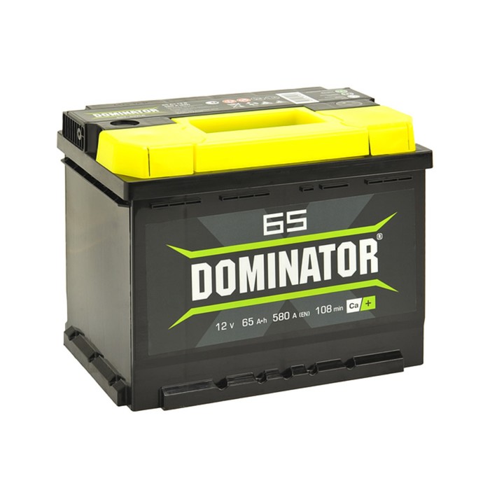 Аккумулятор Dominator 65 А/ч, 630 А, 242х175х190, обратная полярность аккумулятор высокой мощности для электровелосипеда 72 в 12 а ч 15 а ч 20 а ч 25 а ч 30 а ч 40 а ч 3000 вт 84 в