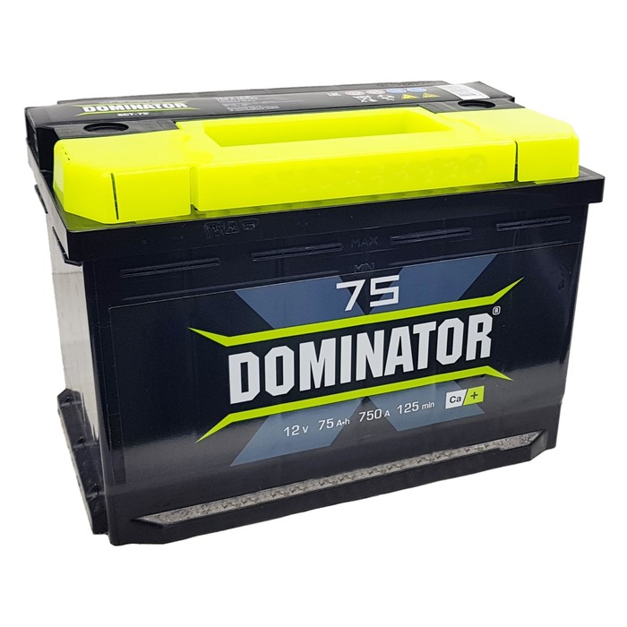Аккумулятор Dominator 75 А/ч, 750 А, 277х175х190, прямая полярность аккумулятор высокой мощности для электровелосипеда 72 в 12 а ч 15 а ч 20 а ч 25 а ч 30 а ч 40 а ч 3000 вт 84 в