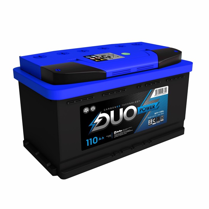 фото Аккумулятор duo power 110 а/ч, 950 а, 352х175х190, прямая полярность
