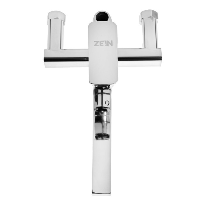 Смеситель для ванны ZEIN Z2078CR, квадратный, картридж 35 мм, с душевым набор, латунь, хром   766119