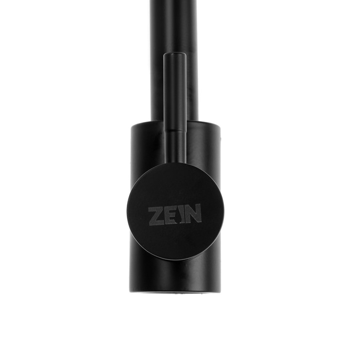 Смеситель для раковины ZEIN Z2508, короткий излив, картридж 40 мм, нержав сталь, черный