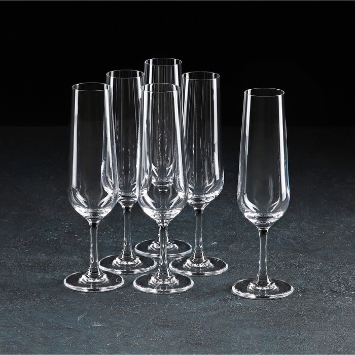 Набор бокалов для шампанского Apus, 210 мл, 6 шт набор бокалов для шампанского xtra 210 мл
