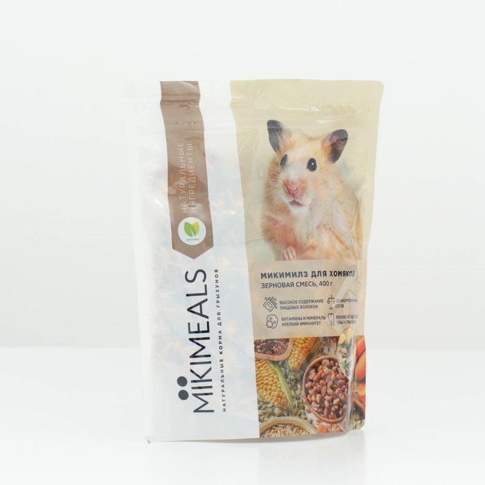 Сухой корм Mikimeals для хомяков, зерновая смесь, 400 г