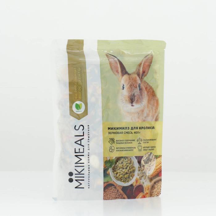 Сухой корм Mikimeals для кроликов, зерновая смесь, 400 г