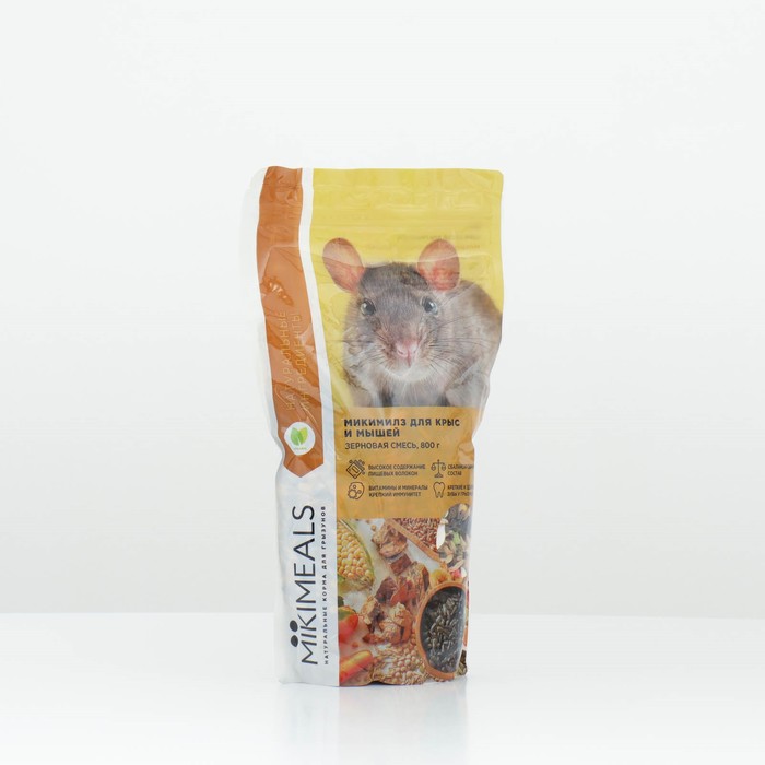 Сухой корм Mikimeals для крыс и мышей, зерновая смесь, 800 г