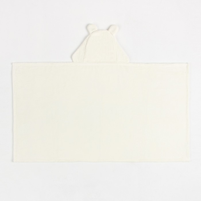 Полотенце с капюшоном Крошка Я,  цв. белый, 67*120 см, 100% п/э,  280 г/м2