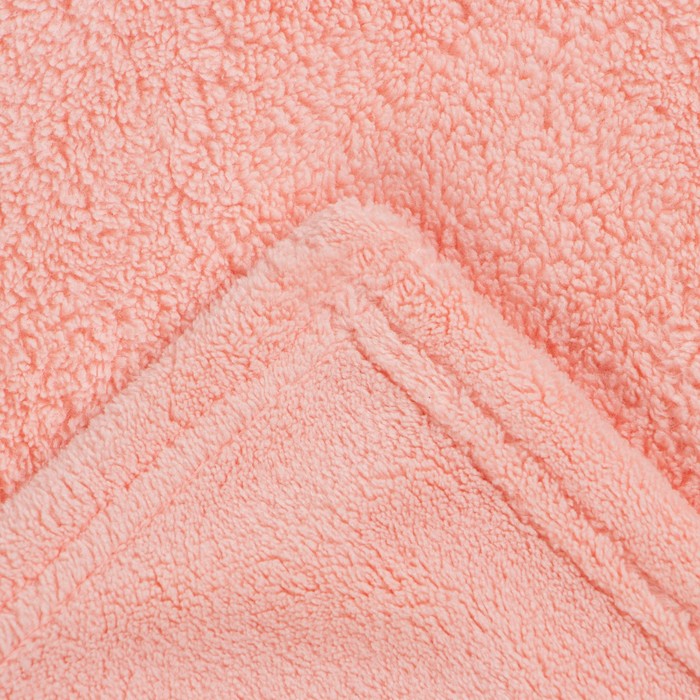 Полотенце с капюшоном Крошка Я,  цв. розовый, 67*120 см, 100% п/э,  280 г/м2