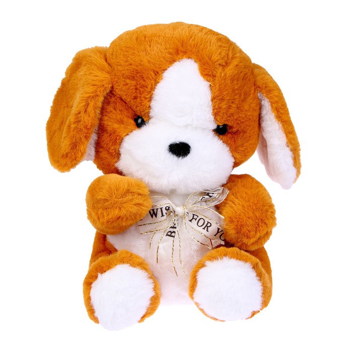 Мягкая игрушка «Пёсик с бантом», цвета МИКС мягкая игрушка медведь с бантом цвета микс