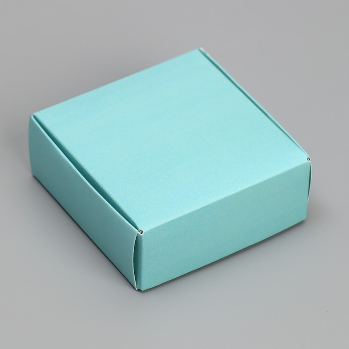 Коробка подарочная под бижутерию двухсторонняя, упаковка, «Тиффани», 7.5 х 7.5 х 3 см