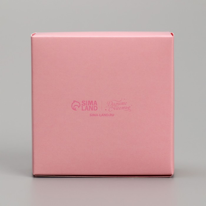 Коробка под бижутерию двухсторонняя «Розовая», 7.5 × 7.5 × 3 см