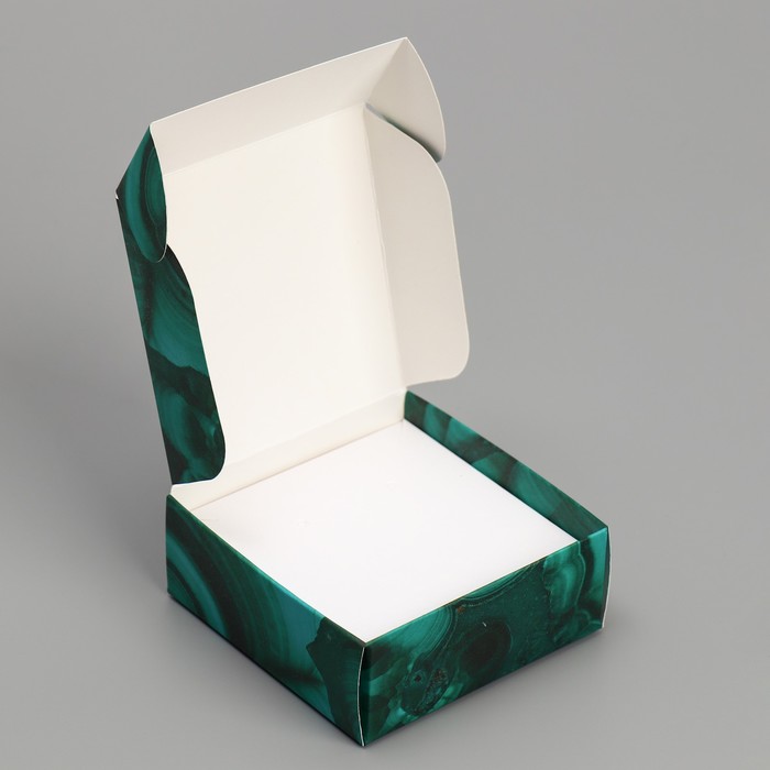 Коробка под бижутерию «Малахит», 7.5 × 7.5 × 3 см
