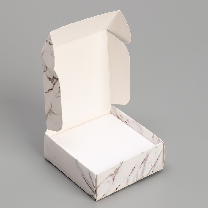 Коробка под бижутерию «Мрамор», 7.5 × 7.5 × 3 см