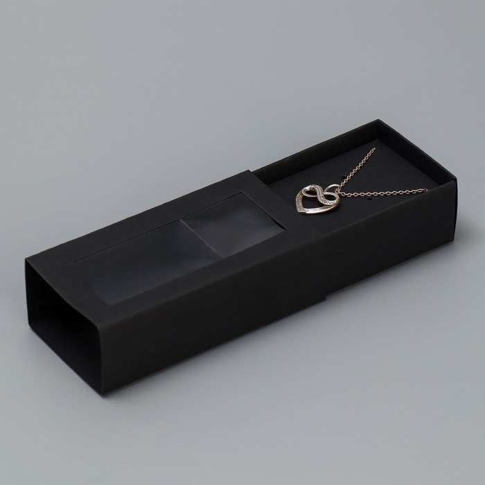 Коробка под бижутерию «Черная», 10 × 5 × 3 см