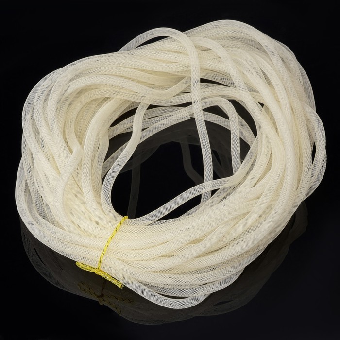 

Бижутерная сетка-рукав, 8 мм, 30 метров, цвет молочный