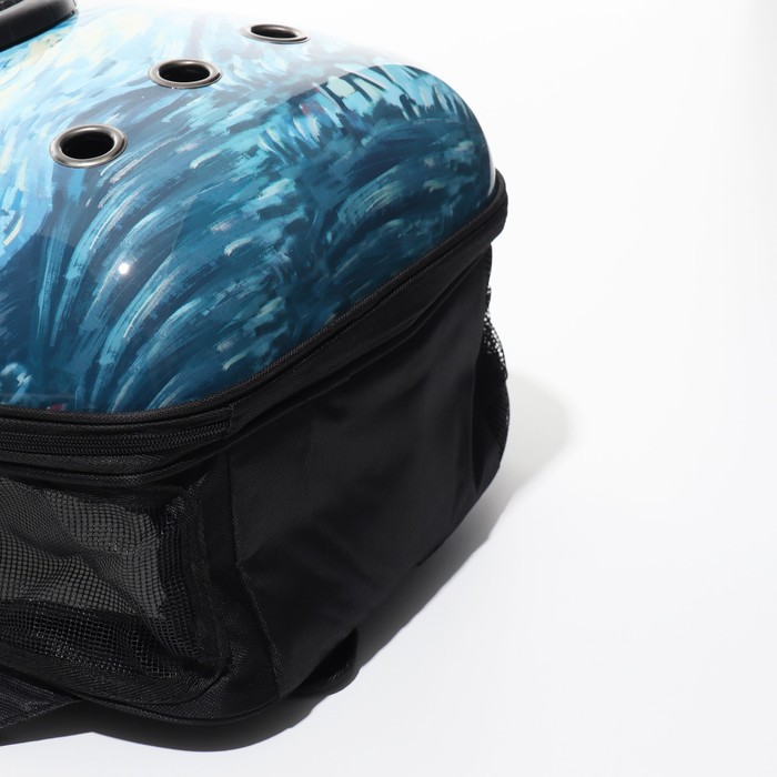 Рюкзак для переноски животных с окном для обзора "Волны", 32 х 26 х 44 см
