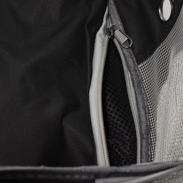 Прозрачный раскладывающийся рюкзак для животных, 33*28*42 см, черный