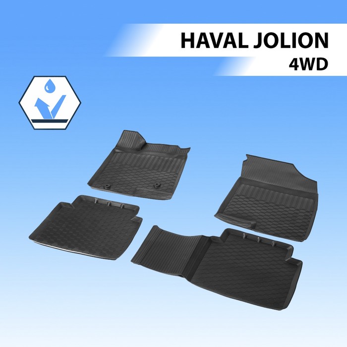 фото Коврики салона rival haval jolion 4wd 2021-, полиуретан