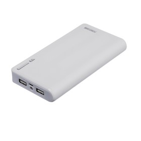 

Внешний аккумулятор LuazON PB-01, 7200 мАч, 2 USB, 1/2.1 А, фонарик, белый