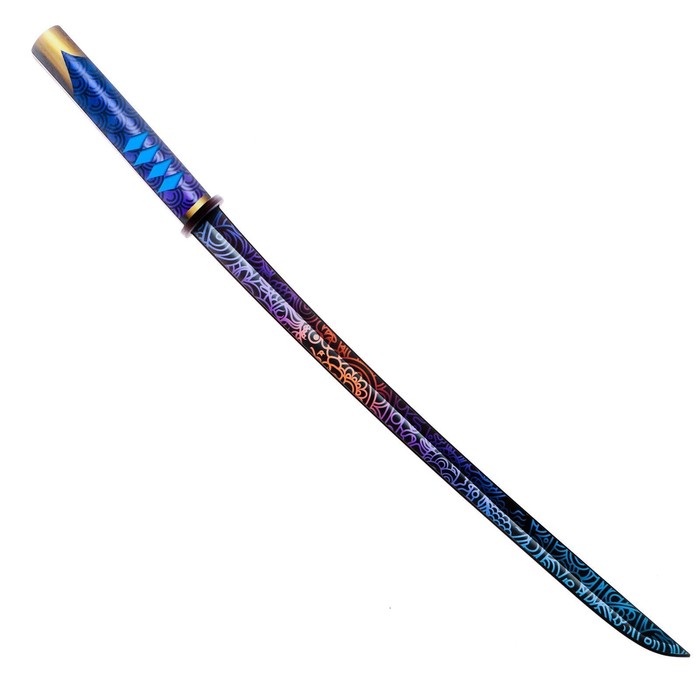 Сувенирное деревянное оружие "Катана узор", 65см
