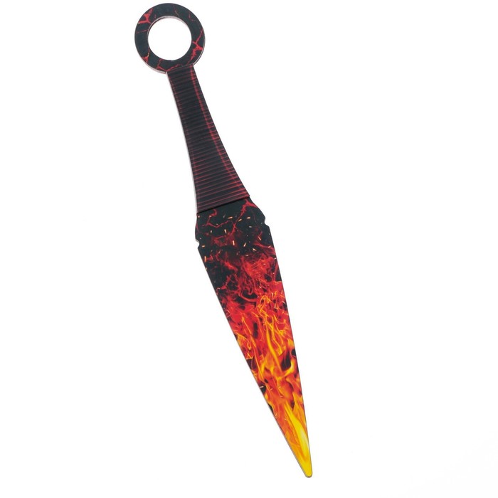 Сувенир деревянный нож кунай "Огненный", 26 см