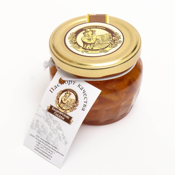 

"Горшочек" цветочный мед с курагой, 180 гр.