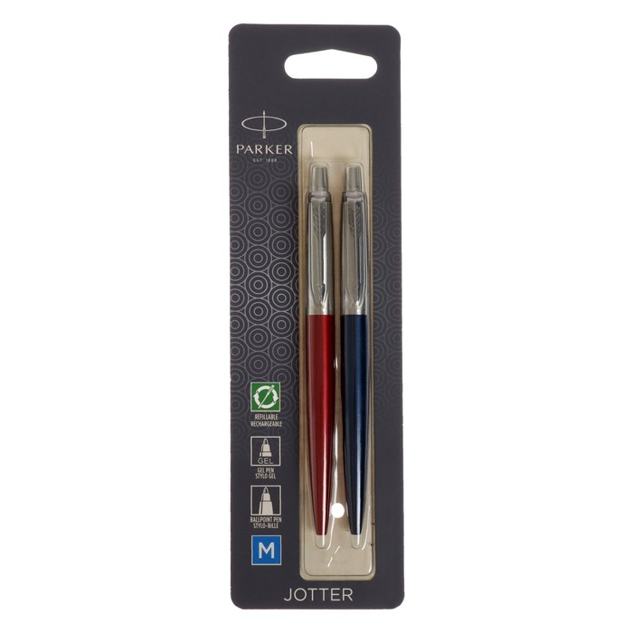 Набор Parker JOTTER CORE VALUE PACK: шар ручка красн/корп+ гел син/корп, 1.0мм, блистер
