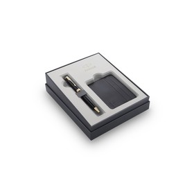 

Набор Parker Sonnet Black GT: ручка шарик 1.0 черн, визитница из экокожи, подар/уп 2121995