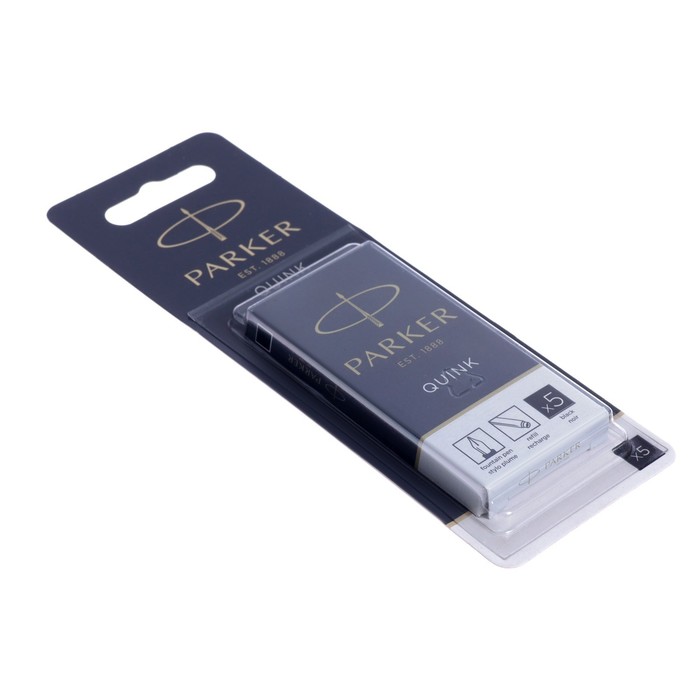 

Картриджи ддя перьевой ручки набор 5шт Parker Cartridge Quink, черные, блистер 1950402