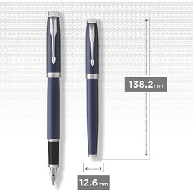 

Ручка перьевая PARKER IM CORE MATTE BLUE CT, средняя 1.0мм, подар/уп 1931654