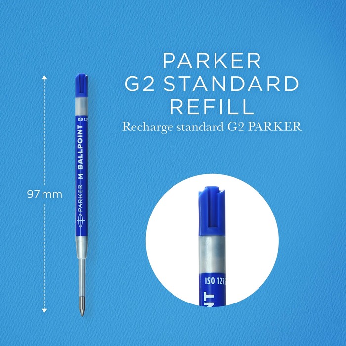 цена Стержень шариковый для ручки Parker QuinkFlow, 1.0 мм, синий